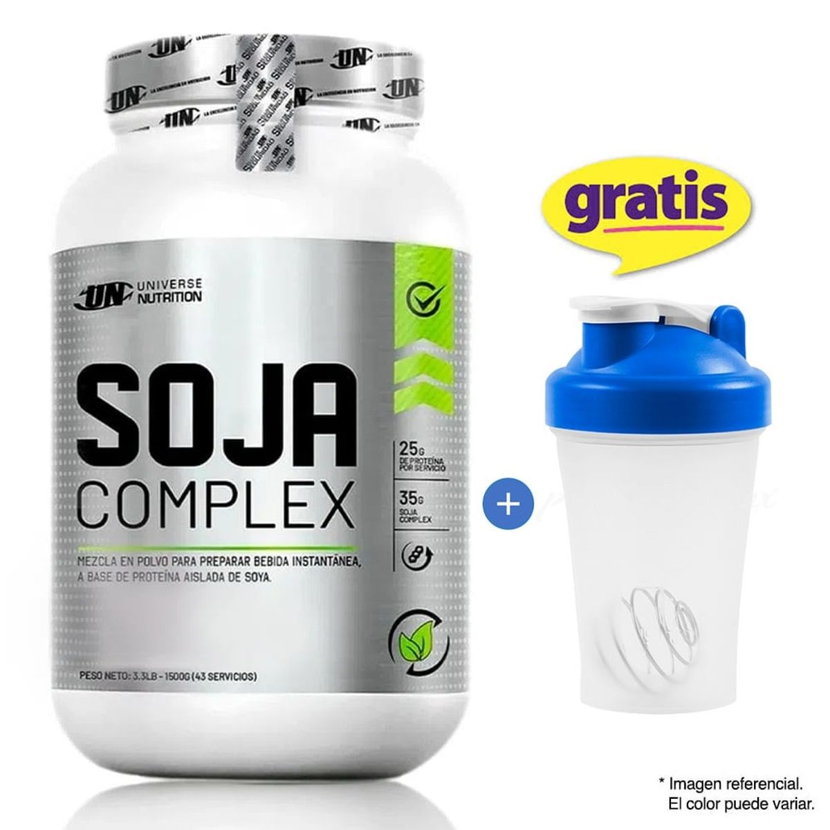 UNIVERSE NUTRITION - Proteína Universe Nutrition Soja Complex 1.5 kg Chocolate + Shaker