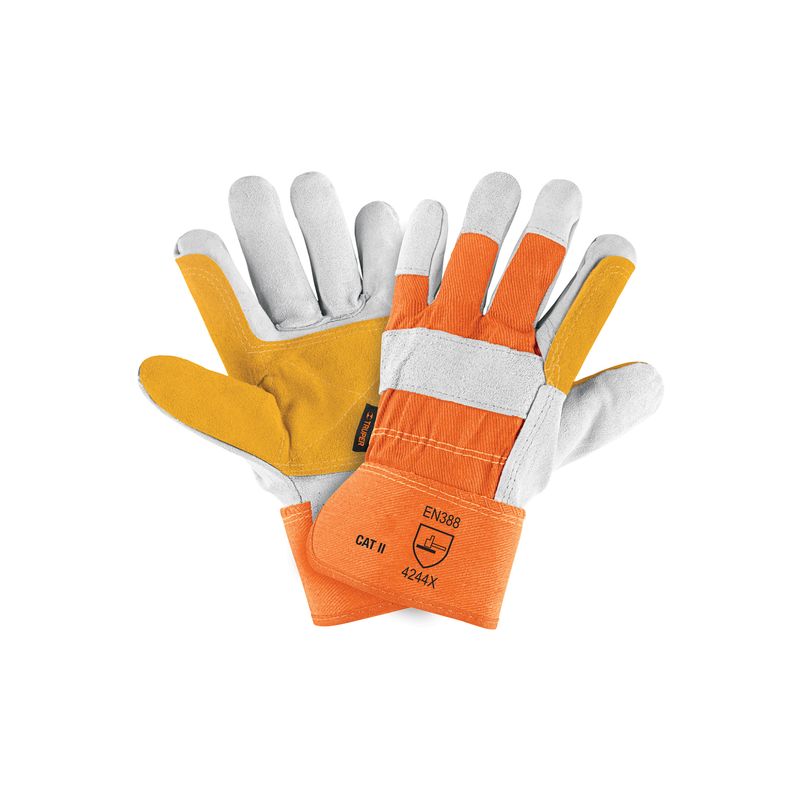TRUPER - Guantes de carnaza y loneta con refuerzo unitalla TRUPER