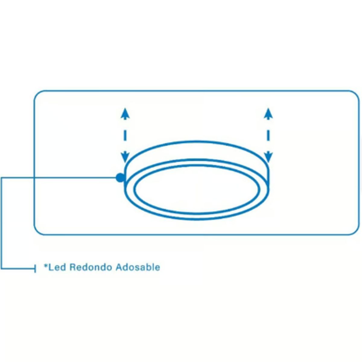 GENERICO - Panel Led Redondo Adosable LPT518 18W Tri Color LUMIERE