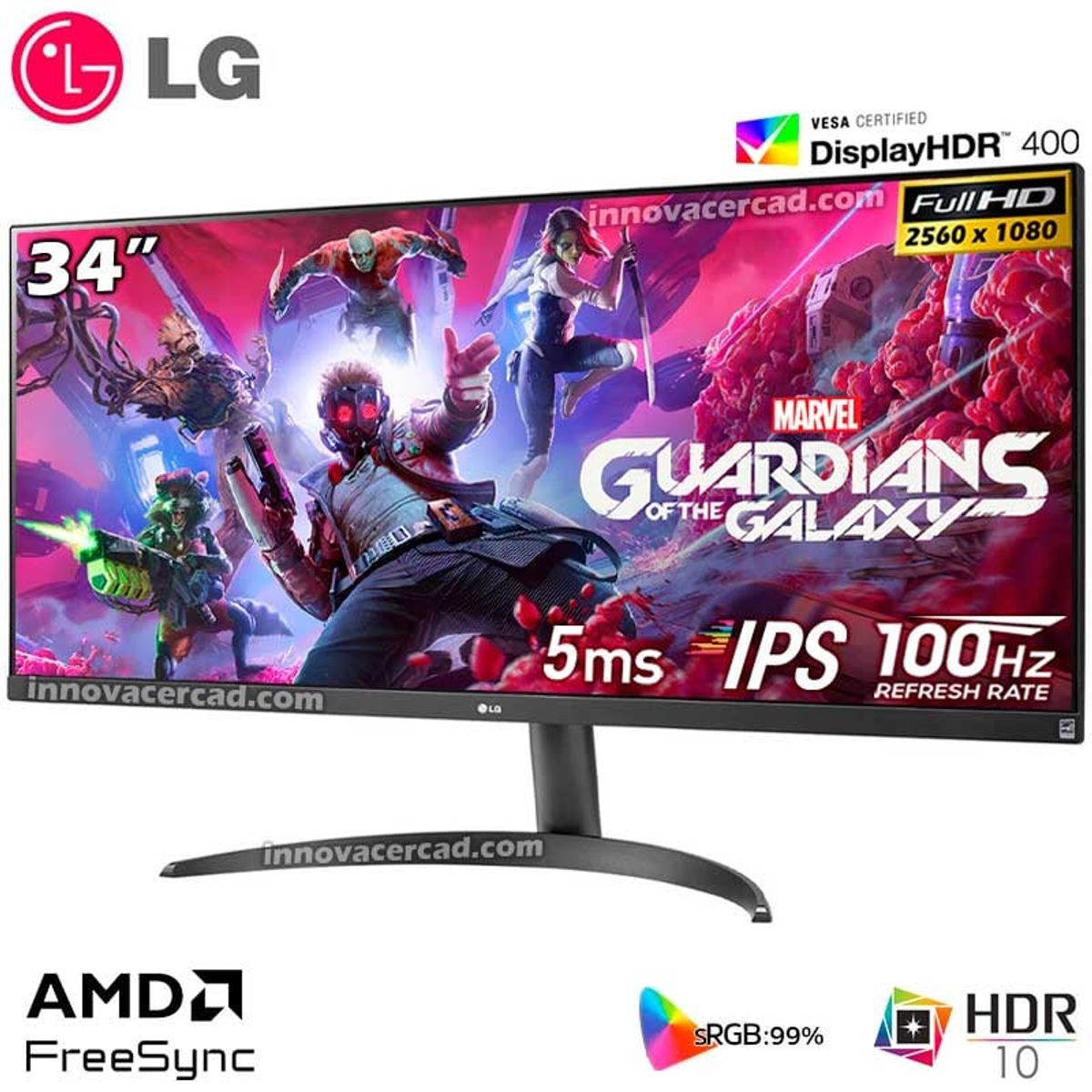 LG - Monitor UltraWide LG 34WQ500-B 34 UW-FHD 2560x1080 100Hz 5ms IPS