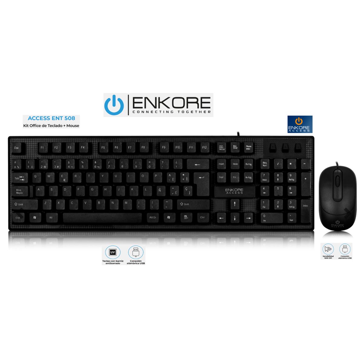 ENKORE - Kit Access ENT508 Teclado + Mouse USB Enkore