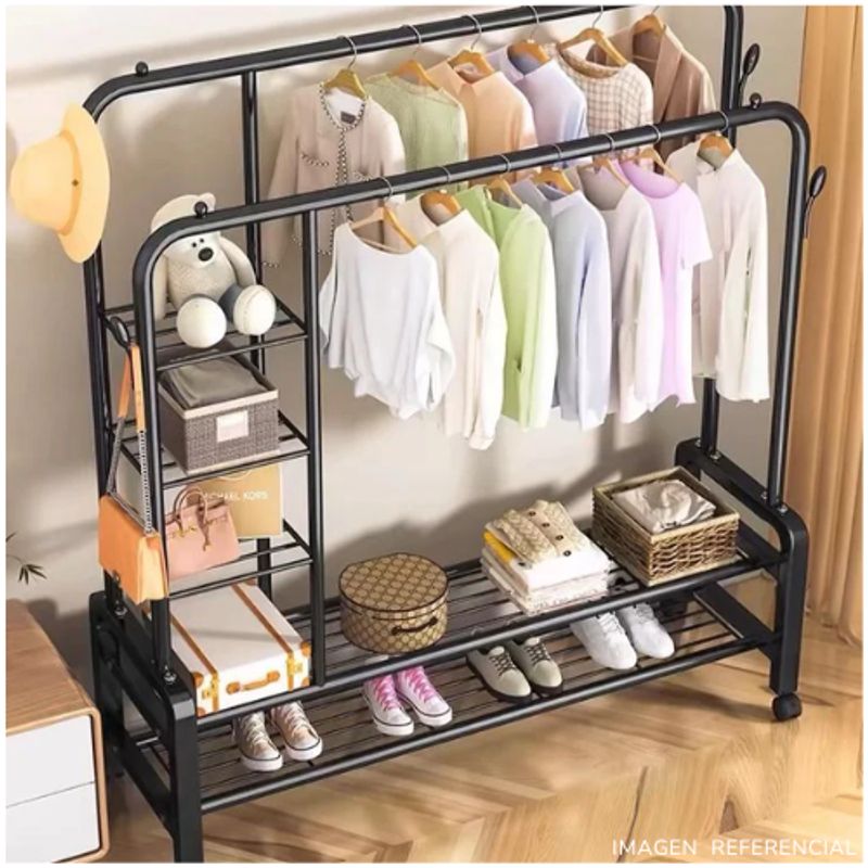 INSPIRA - Estante Organizador Ropa Perchero Con Ruedas