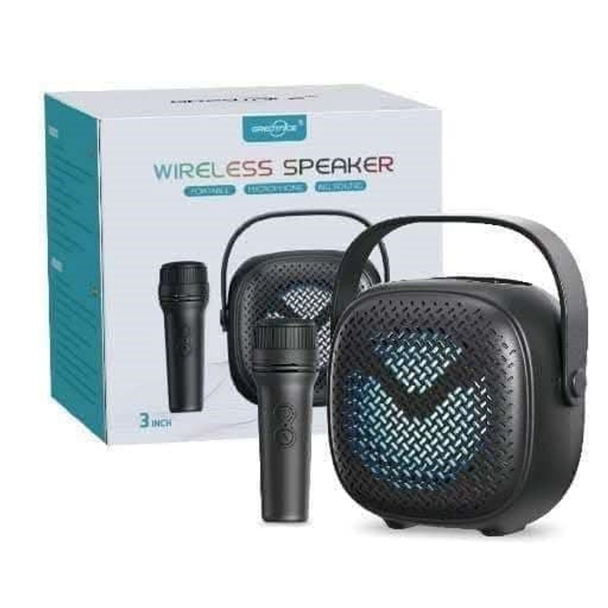 GENERICO - PARLANTE CON MICROFONO GTS-1941 3 PULGADAS NEGRO