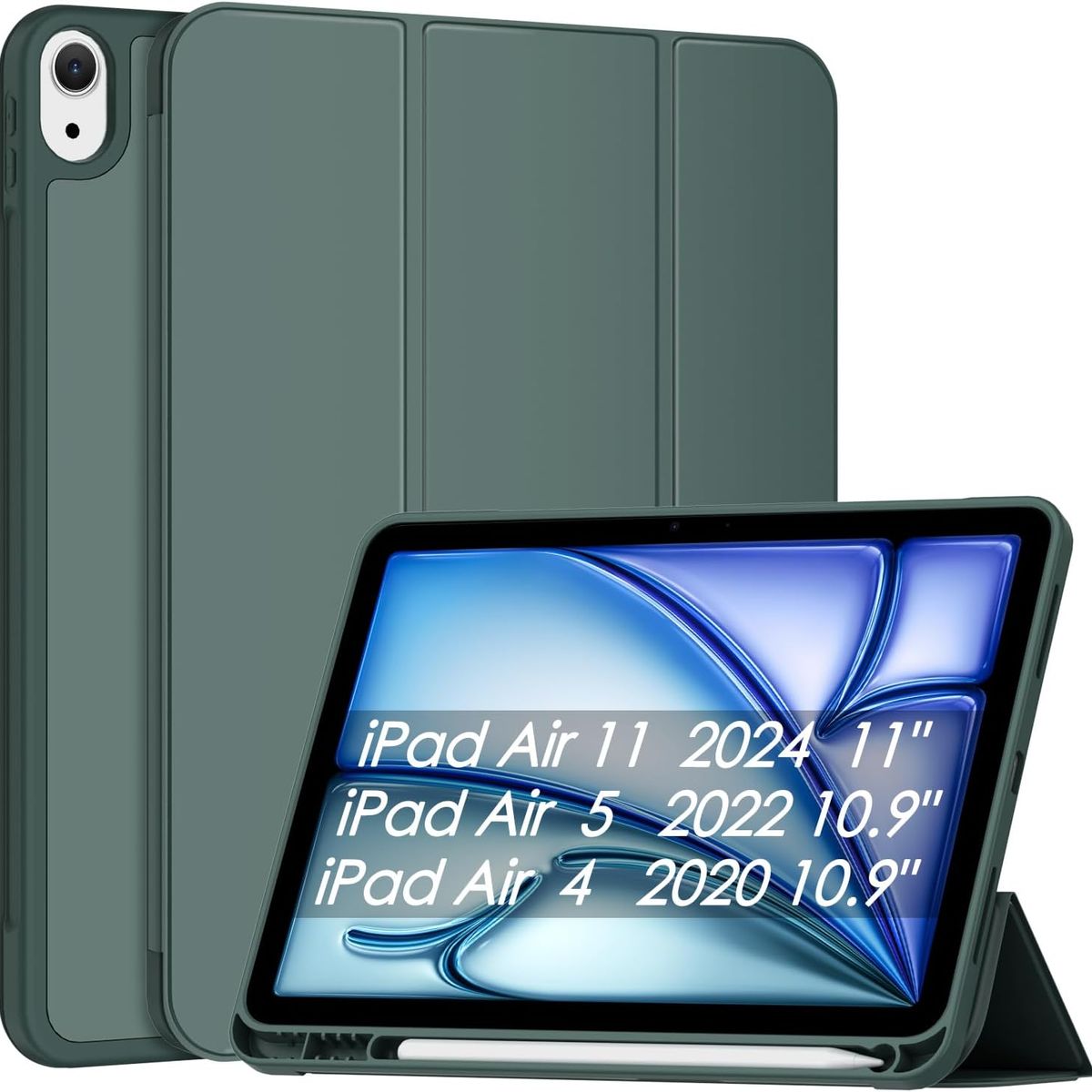 GENERICO - Funda Smart Case Para iPad Air 11" M3 (2025) / M2 (2024)  - Verde