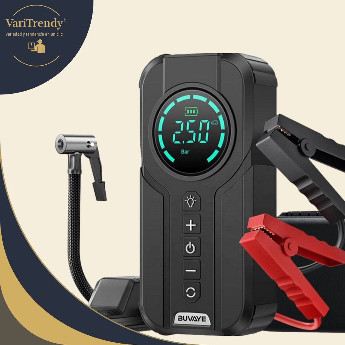 GENERICO - Power Rescue 4x Arrancador Inflador Linterna y Powerbank