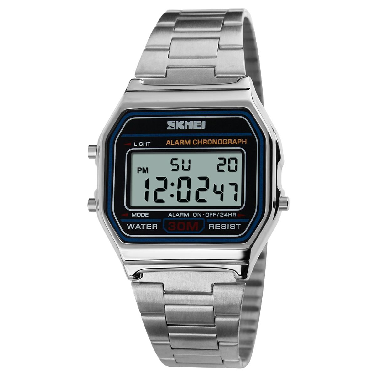 SKMEI - Reloj Skmei 1123 Plateado Correa Acero