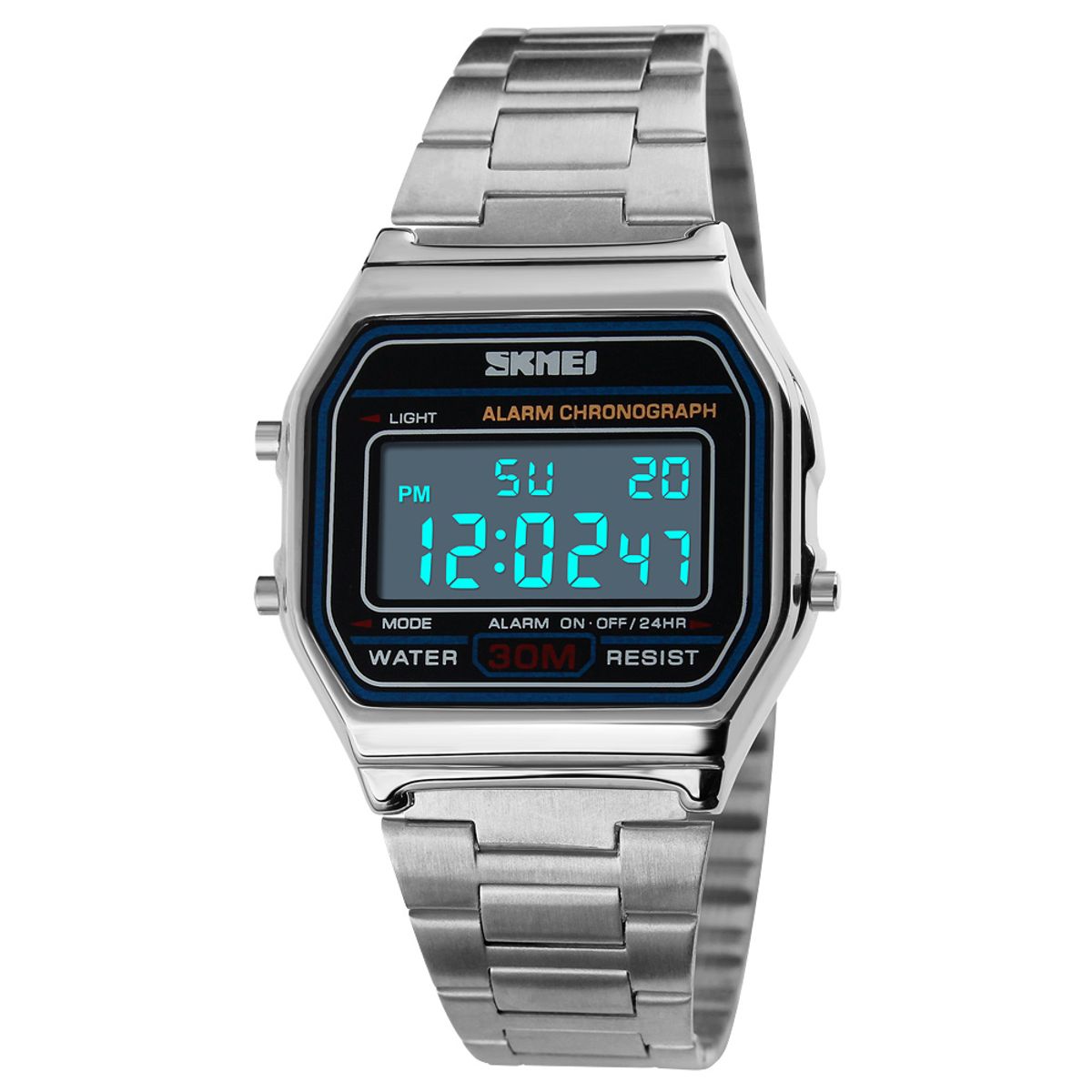 SKMEI - Reloj Skmei 1123 Plateado Correa Acero