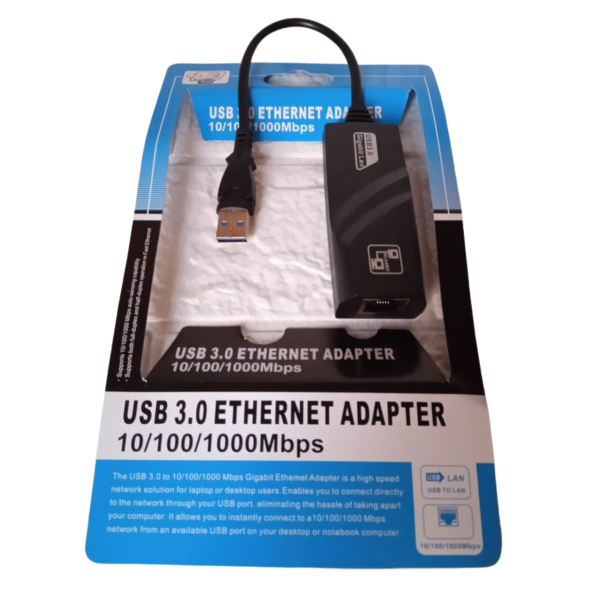 GENERICO - Adaptador Rj45 Usb 3.0 Ethernet 10/100mbps Pc Laptop