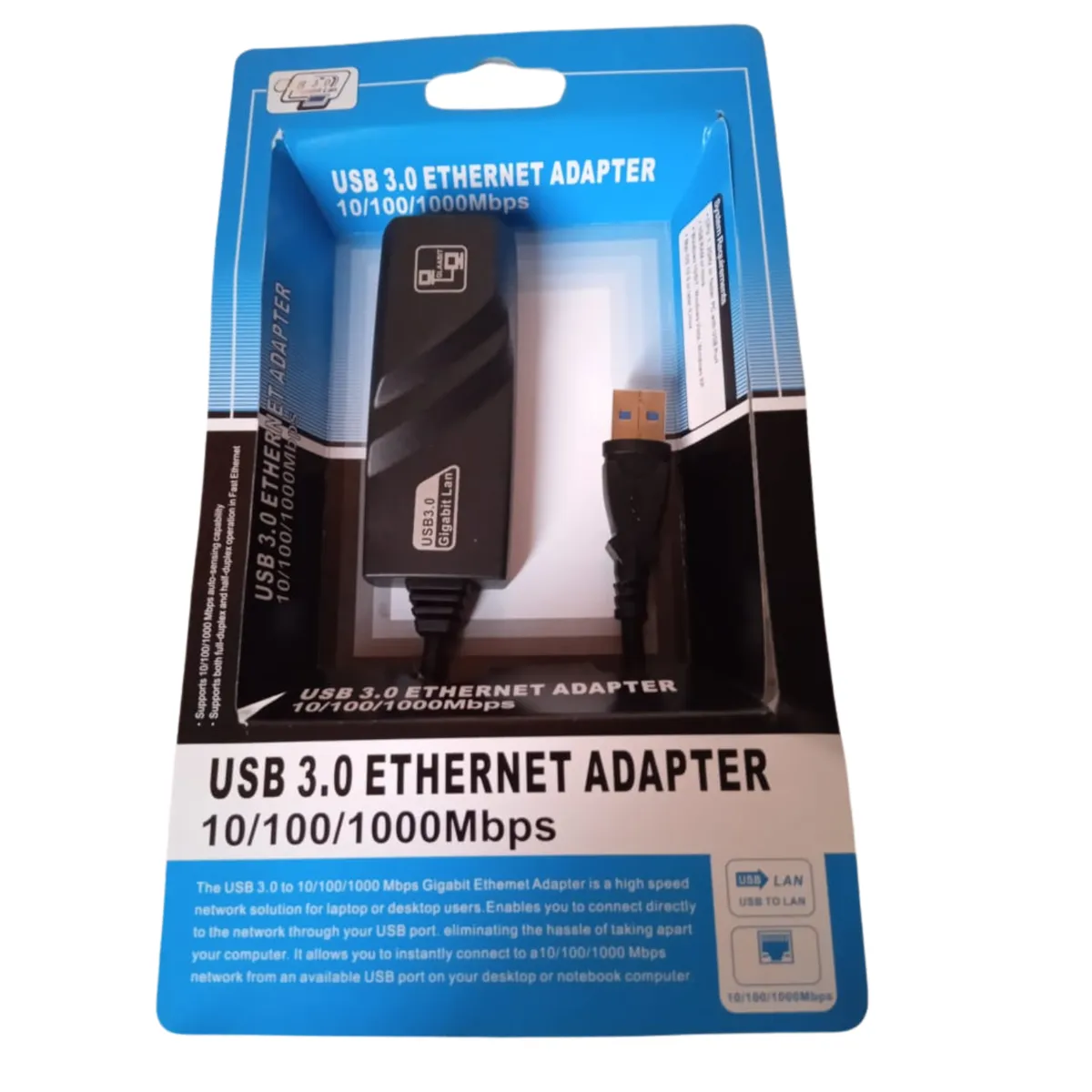 GENERICO - Adaptador Rj45 Usb 3.0 Ethernet 10/100mbps Pc Laptop