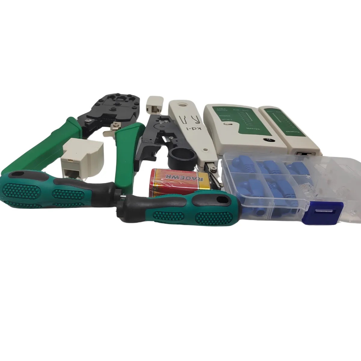 SEISA - Kit Herramientas De Red Tester Crimpador Ponchador Destornillador