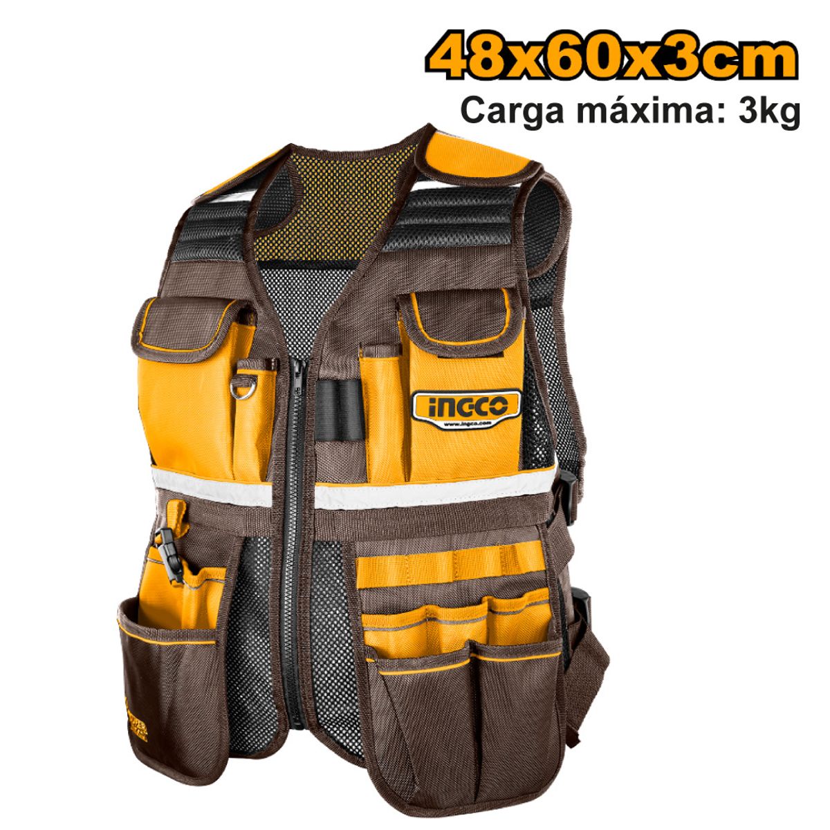 INGCO TOOLS - KIT HERRAMIENTAS INGCO CHALECO + MOCHILA + BOLSO + CINTURÓN COS230908