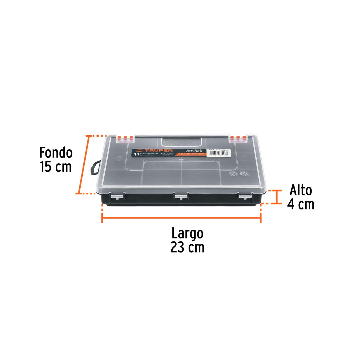 TRUPER - Organizador 9 Pulgadas 11 Compartimentos