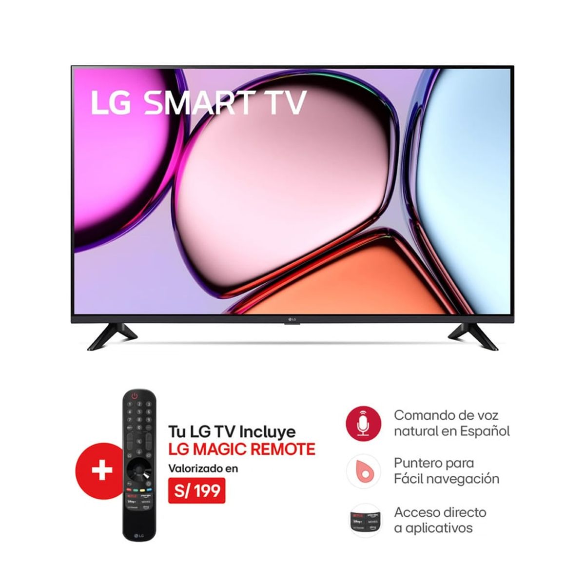 LG - Televisor LG 32 Pulg. LED Smart TV HD con Thinq AI 32LQ600BPSA l Control Magic
