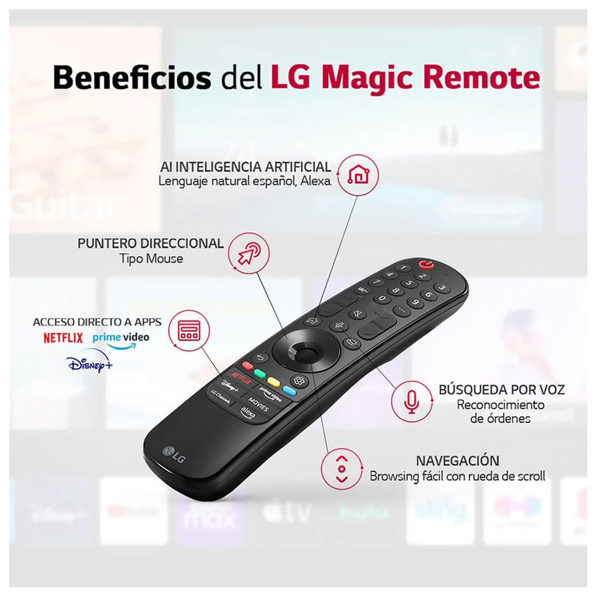 LG - Televisor LG 32 Pulg. LED Smart TV HD con Thinq AI 32LQ600BPSA l Control Magic