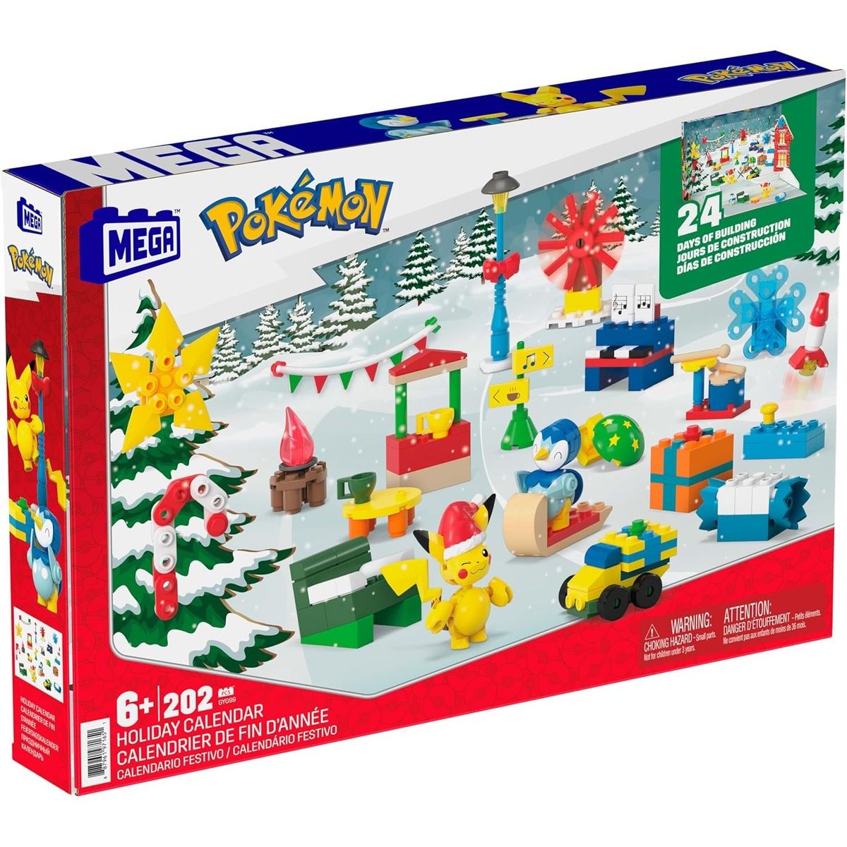 POKEMON - Mega Pokémon Set Calendario de Adviento Navideño 202 Bloques