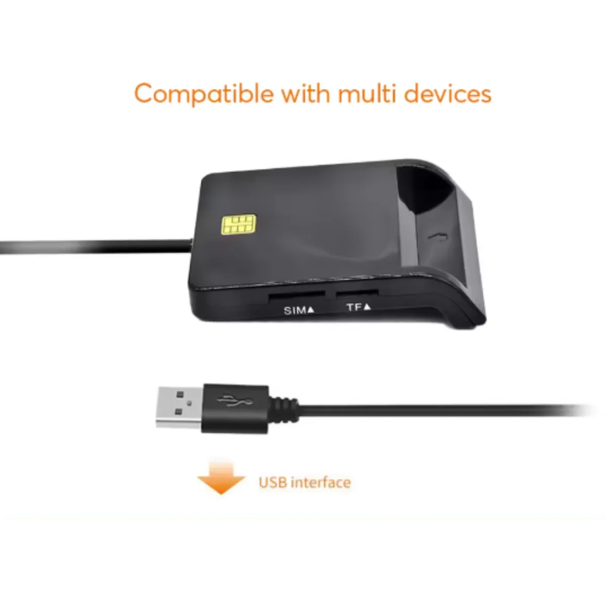 GENERICO - Lector De Dni Electrónico Smart Card Lector Microsd Usb Firma Digital 2.0