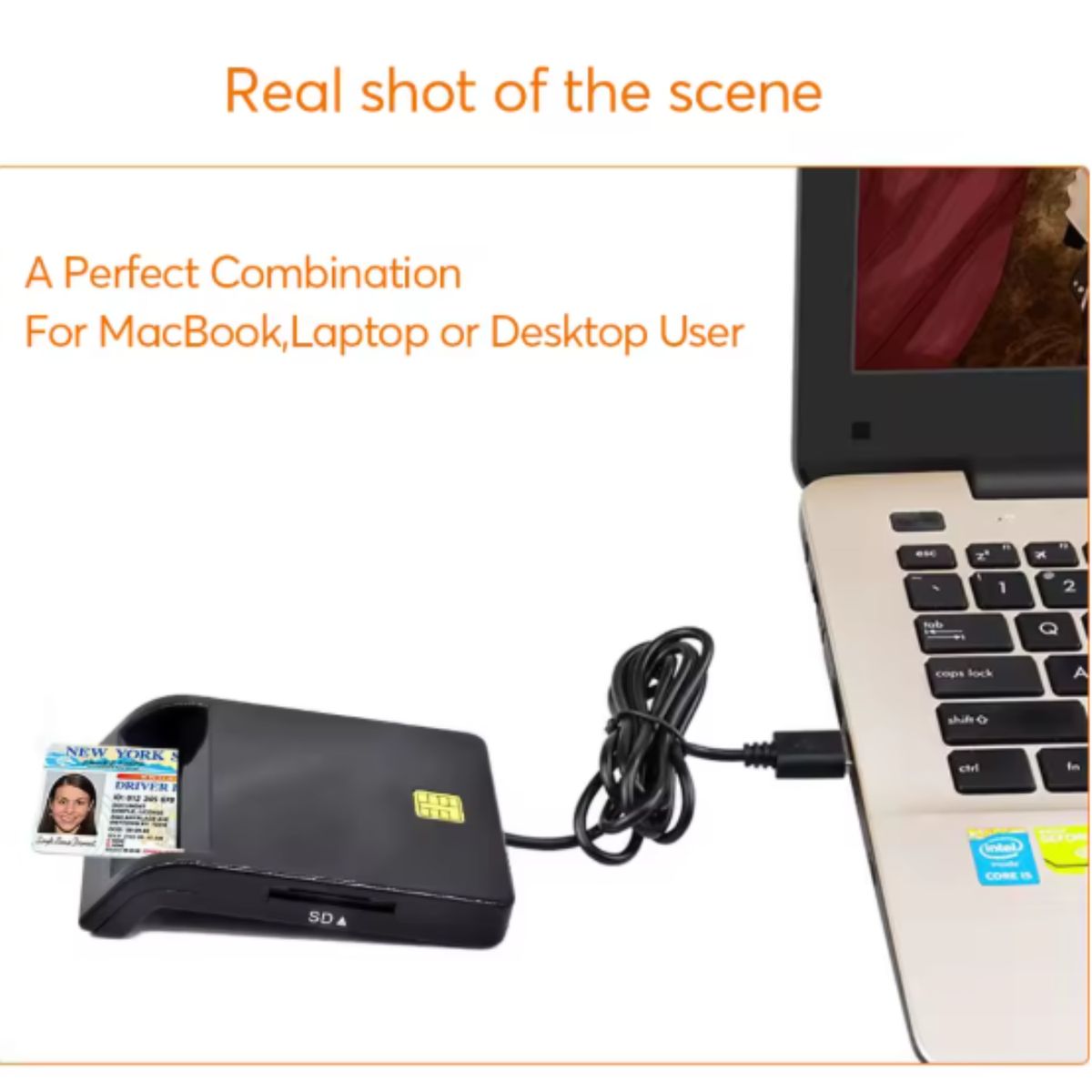 GENERICO - Lector De Dni Electrónico Smart Card Lector Microsd Sim Usb Firma Versión 2.0