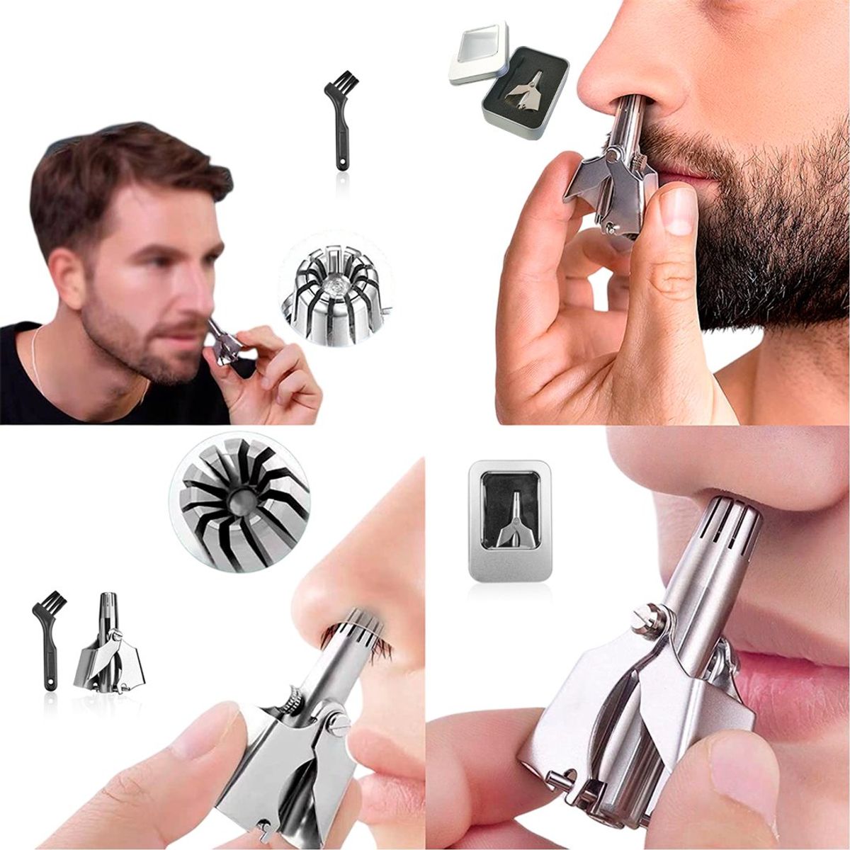 GENERICO - Trimmer Manual Cortador bello Nasal Cuchillas ACERO