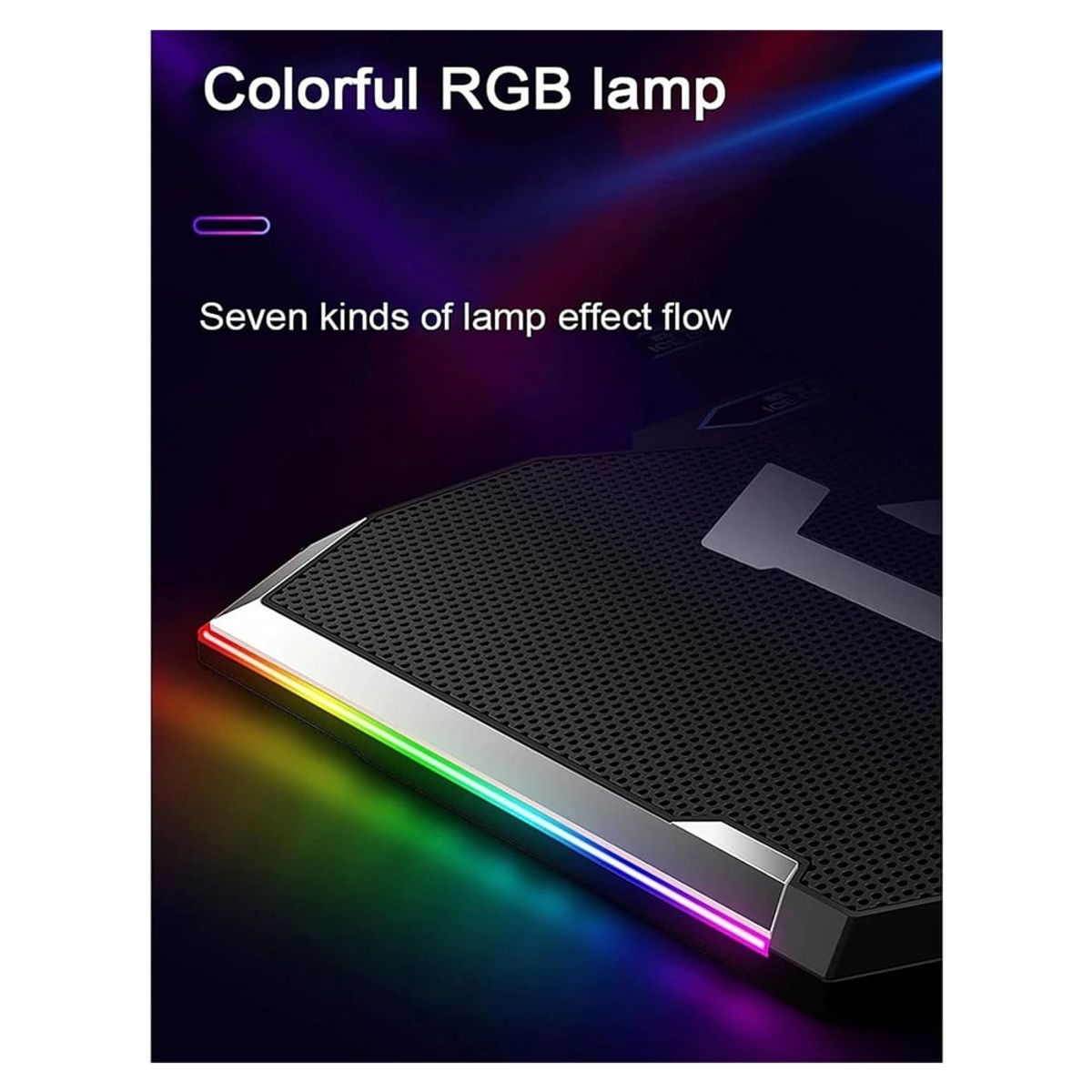 CYBERCOOL - Cooler Laptop 6 Ventiladores Gamer + Soporte de Celular 17" HA-K9