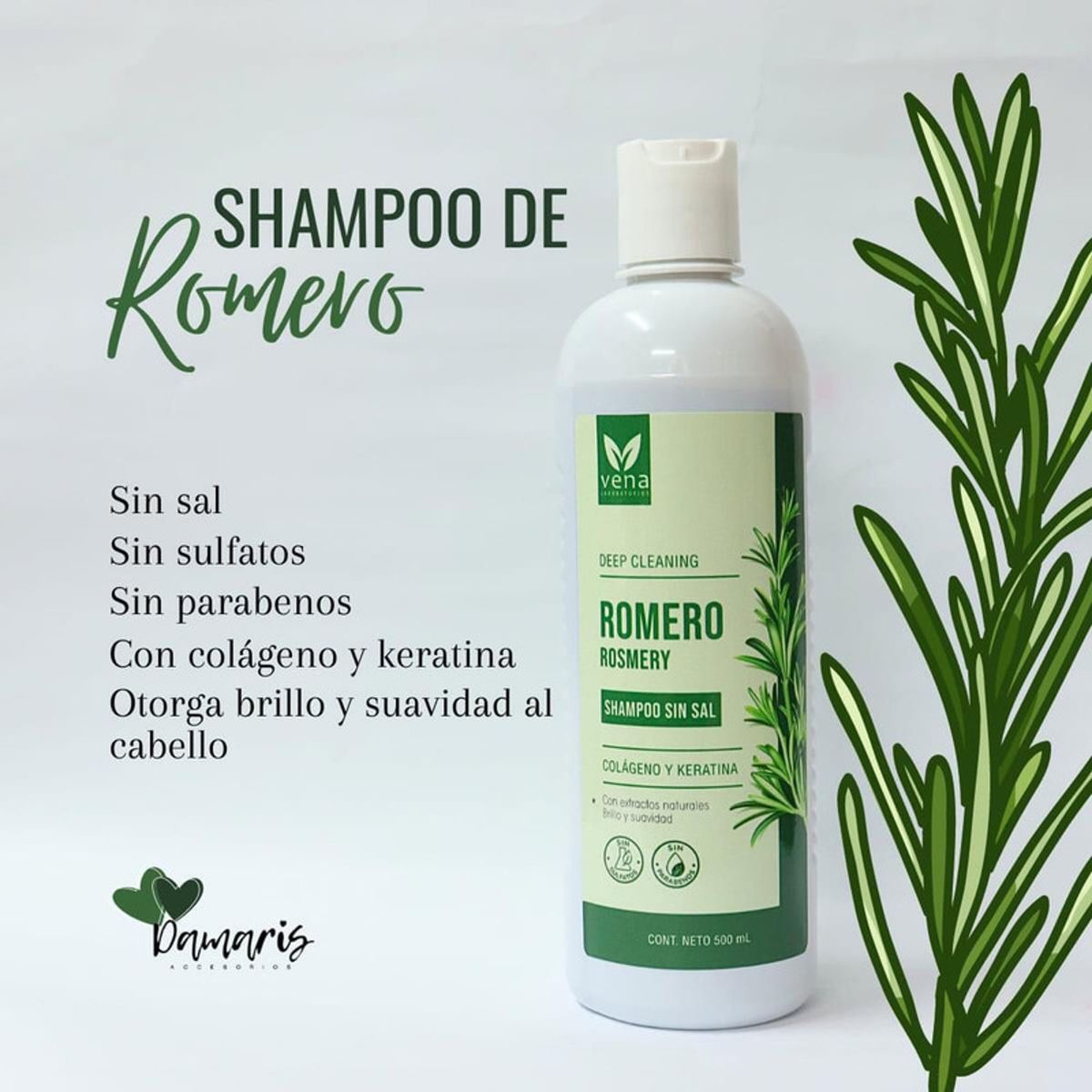 GENERICO - Shampoo Romero Sin Sal Vena 500ml