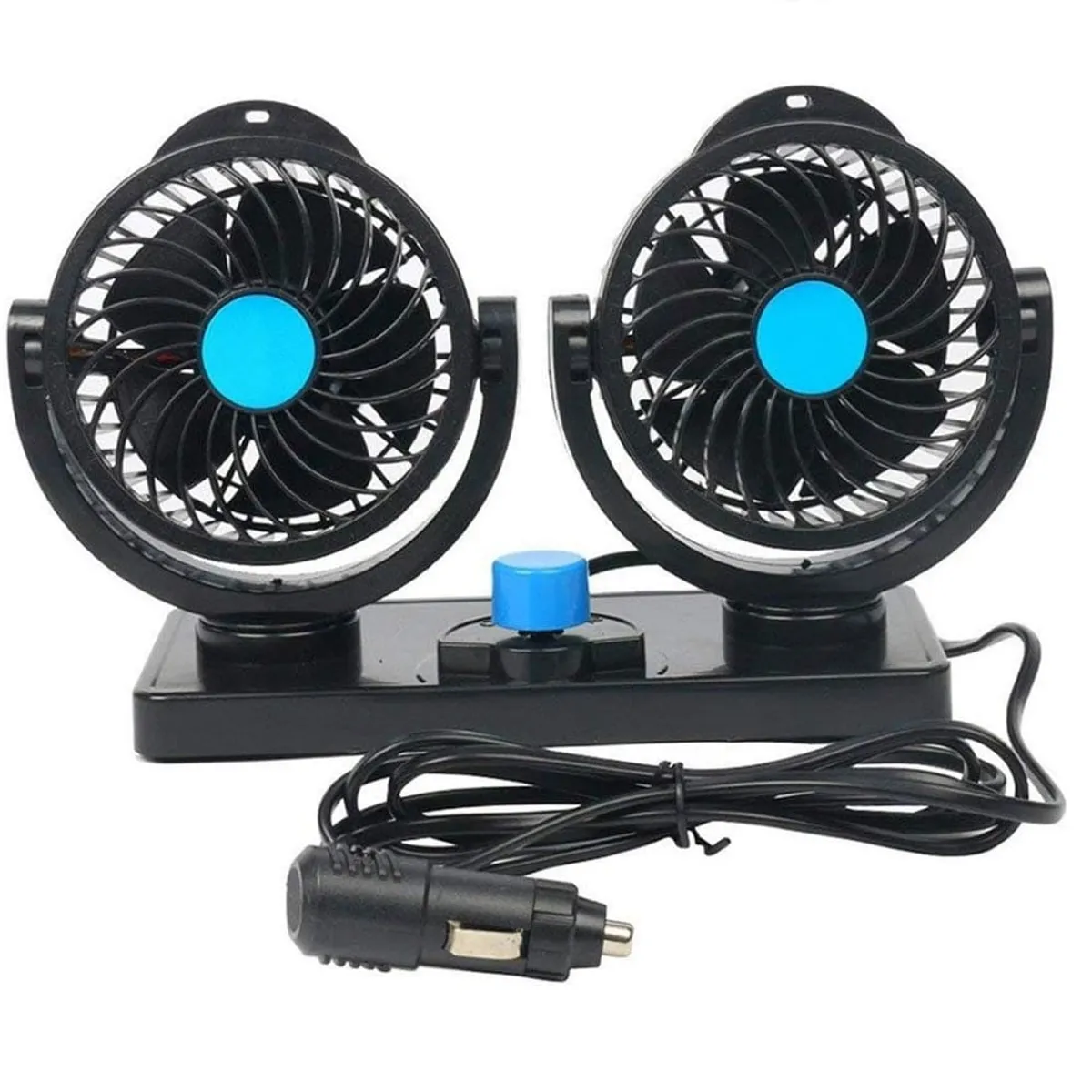 GENERICO - Ventilador portátil para carro de 2 cabezales