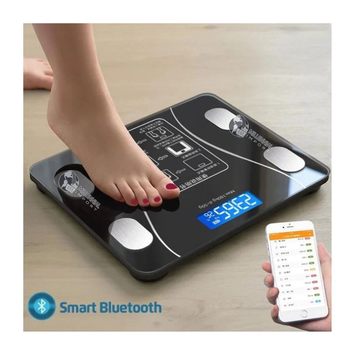 GENERICO - BALANZA SMART BLUETOOTH RECARGABLE