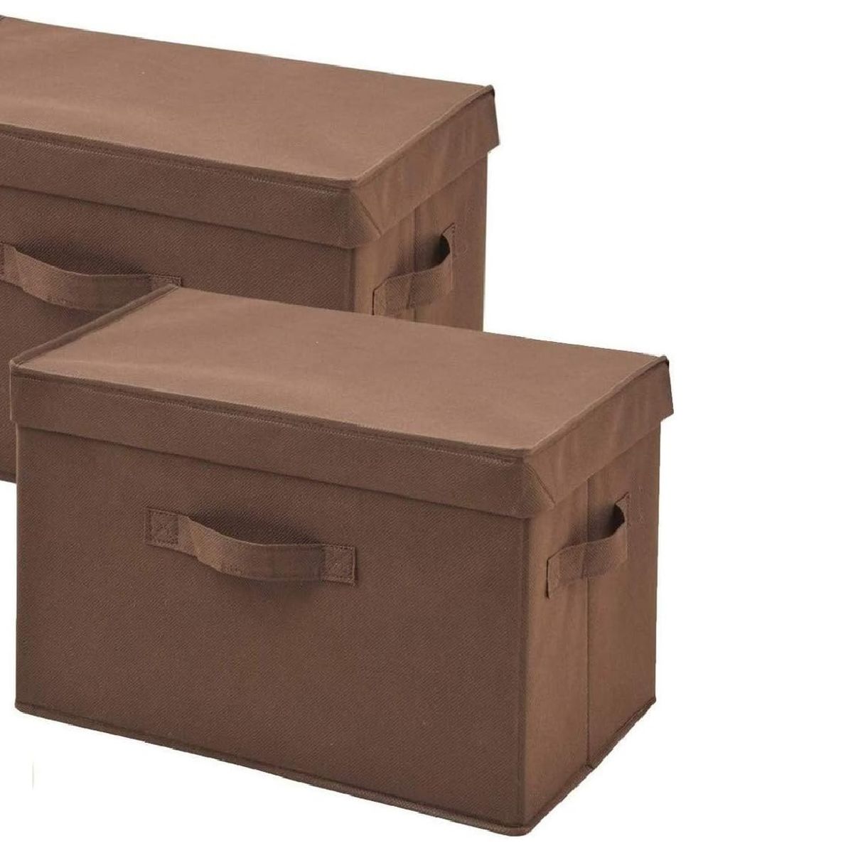 GENERICO - Pack x 2 cajas organizadores de almacenamiento plegable marron