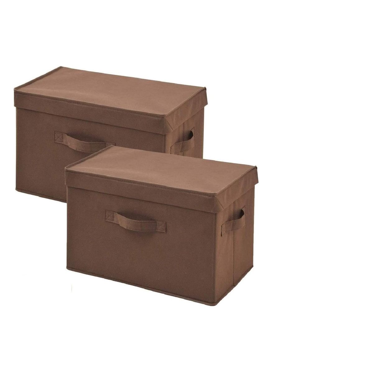 GENERICO - Pack x 2 cajas organizadores de almacenamiento plegable marron