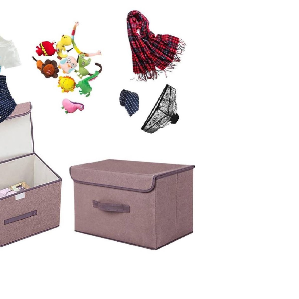 GENERICO - Pack x 2 Cajas de Almacenamiento Multifuncional Plegable