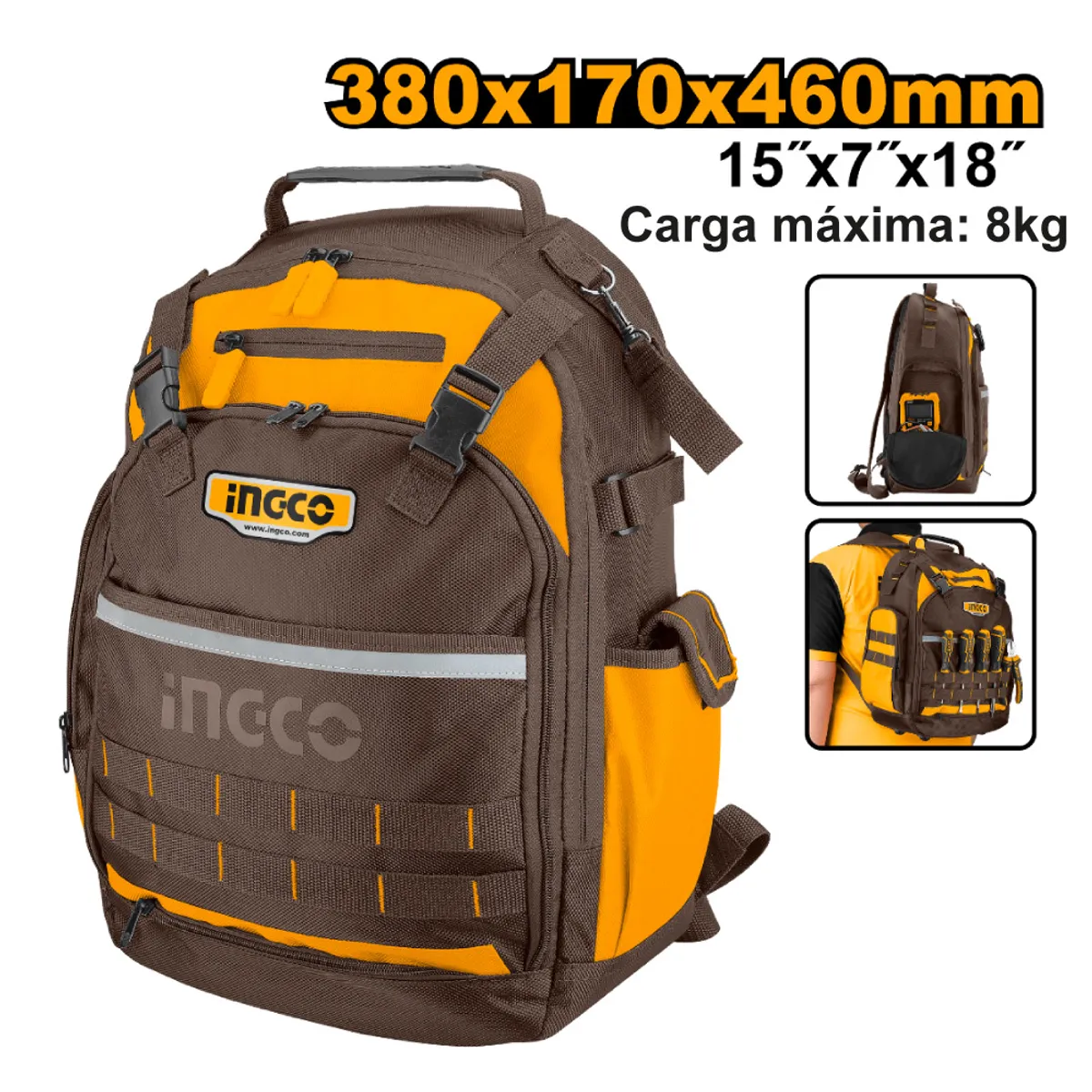 INGCO TOOLS - MOCHILA DE HERRAMIENTAS INGCO 8KG HBP01028