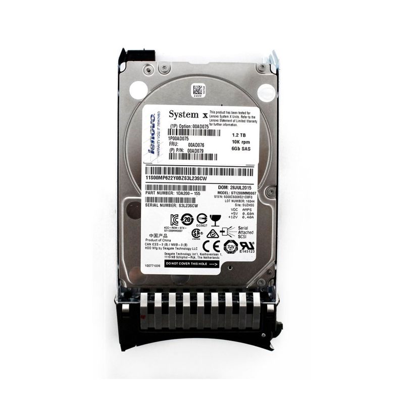 LENOVO - DISCO DURO LENOVO 12TB 10K 6G SAS 25 PN 00AD075 00AD076