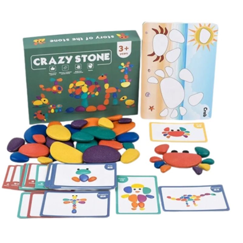 GENERICO - Didacticos Patrones de Piedra de Colores  Crazy Stone