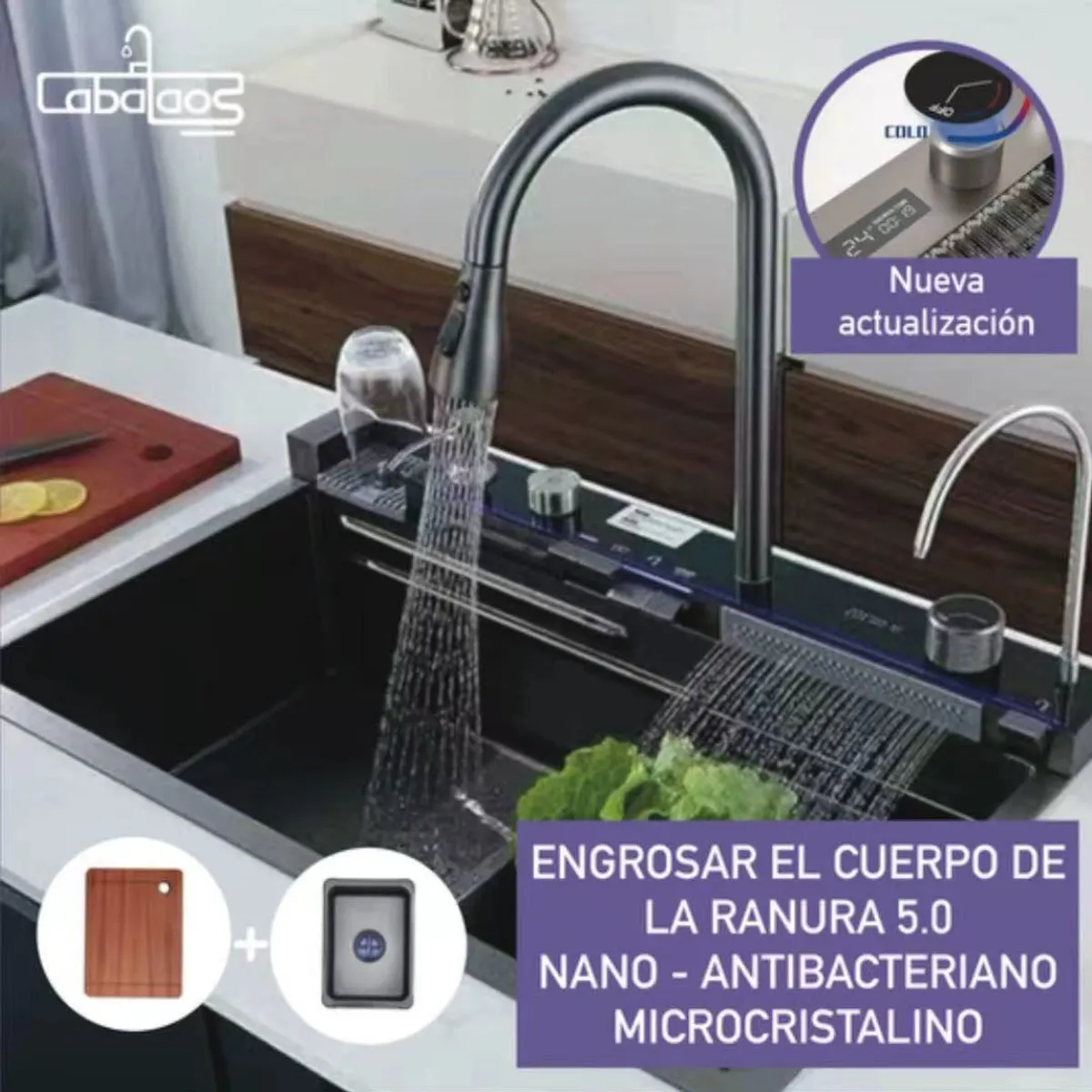 LABALAOS - Labalaos Combo Lavaplato Empotrado 80x45 Acero Inoxidable