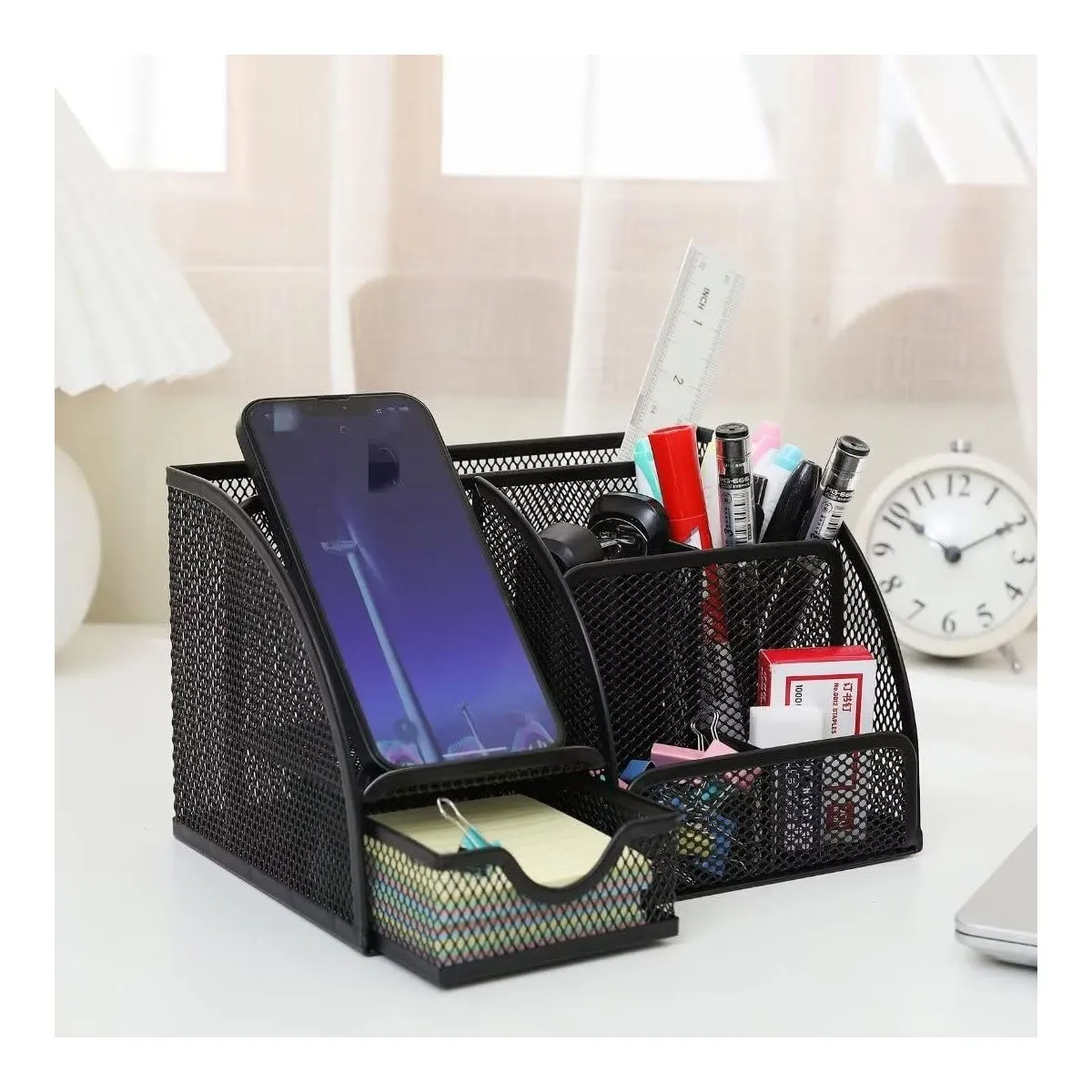 GENERICO - Organizador De Escritorio Útiles Porta Lápices Metálico W100