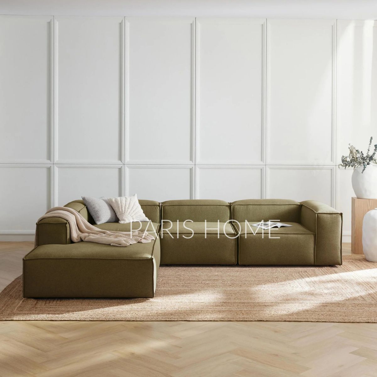 GENERICO - Seccional Izquierdo Rinconera Grande Monarch Tejido - Verde Oliva
