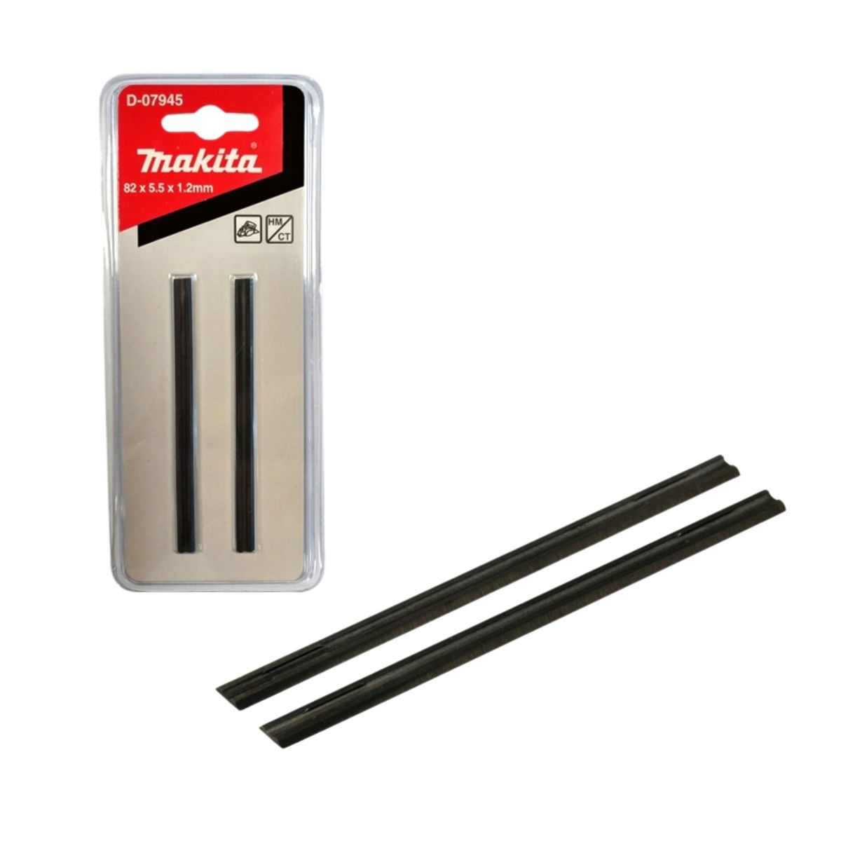 MAKITA - MINI CUCHILLA PLANA DOBLE FILO 82MM PARA CEPILLO JUEGO DE 2UN - MAKITA
