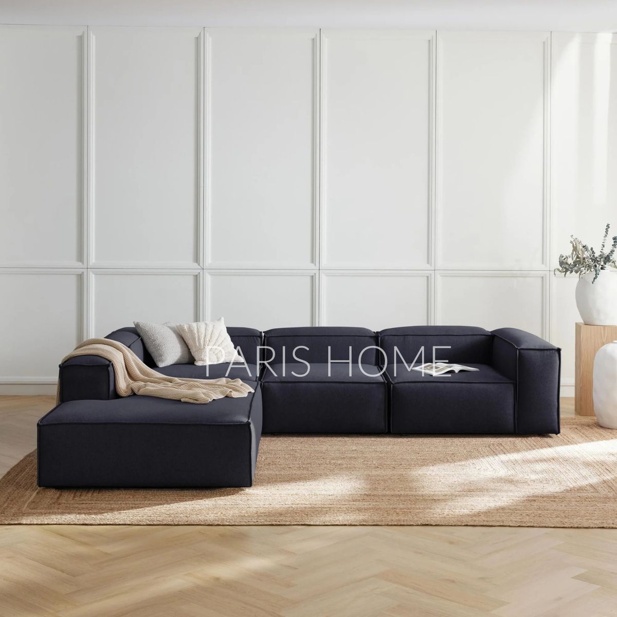 GENERICO - Seccional Izquierdo Rinconera Grande Monarch Tejido - Azul Oscuro