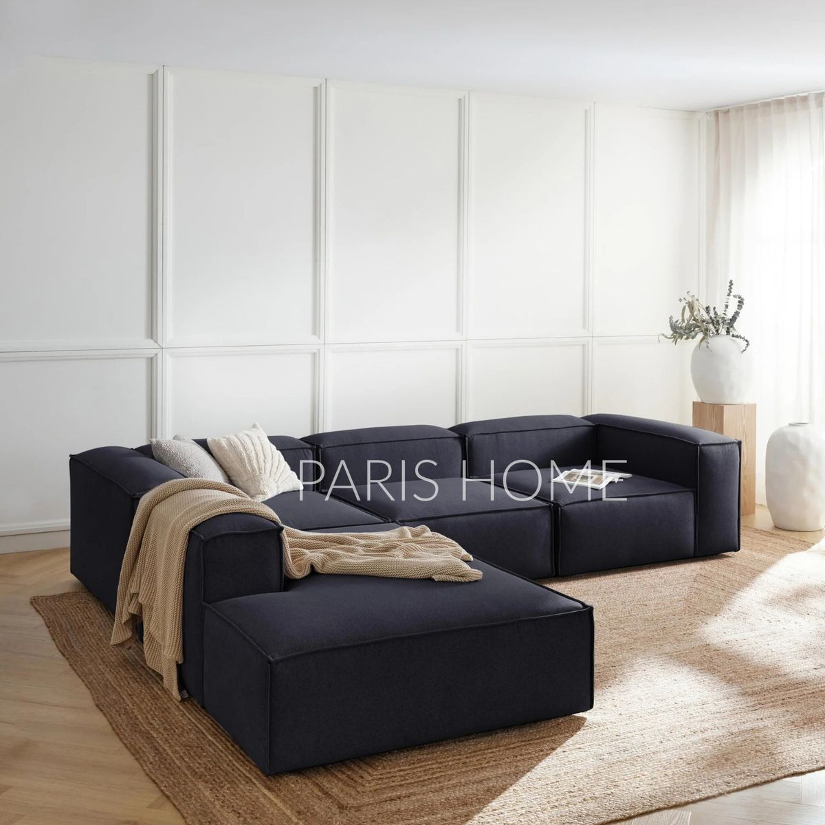 GENERICO - Seccional Izquierdo Rinconera Grande Monarch Tejido - Azul Oscuro