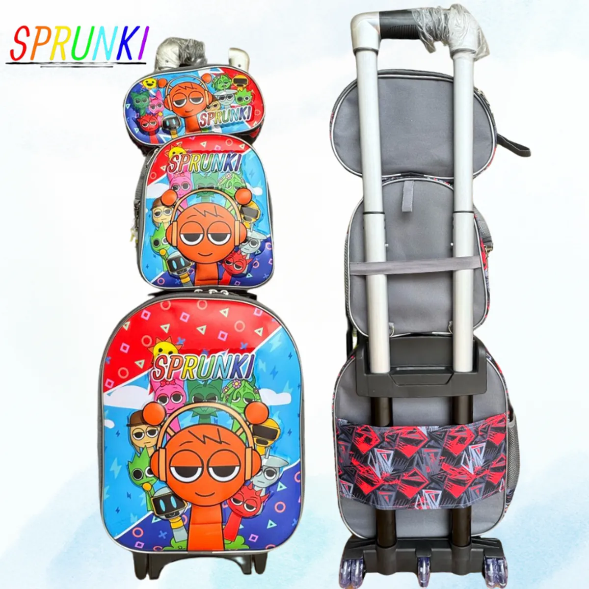 GENERICO - MOCHILA SPRUNKI TRES PIEZAS