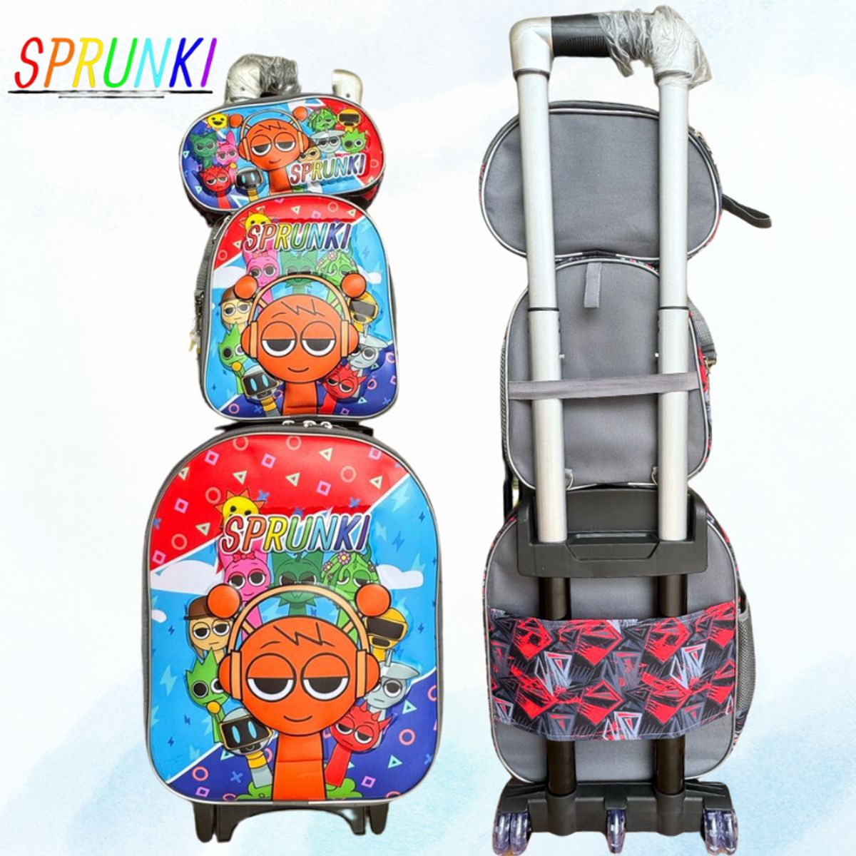 GENERICO - MOCHILA SPRUNKI TRES PIEZAS