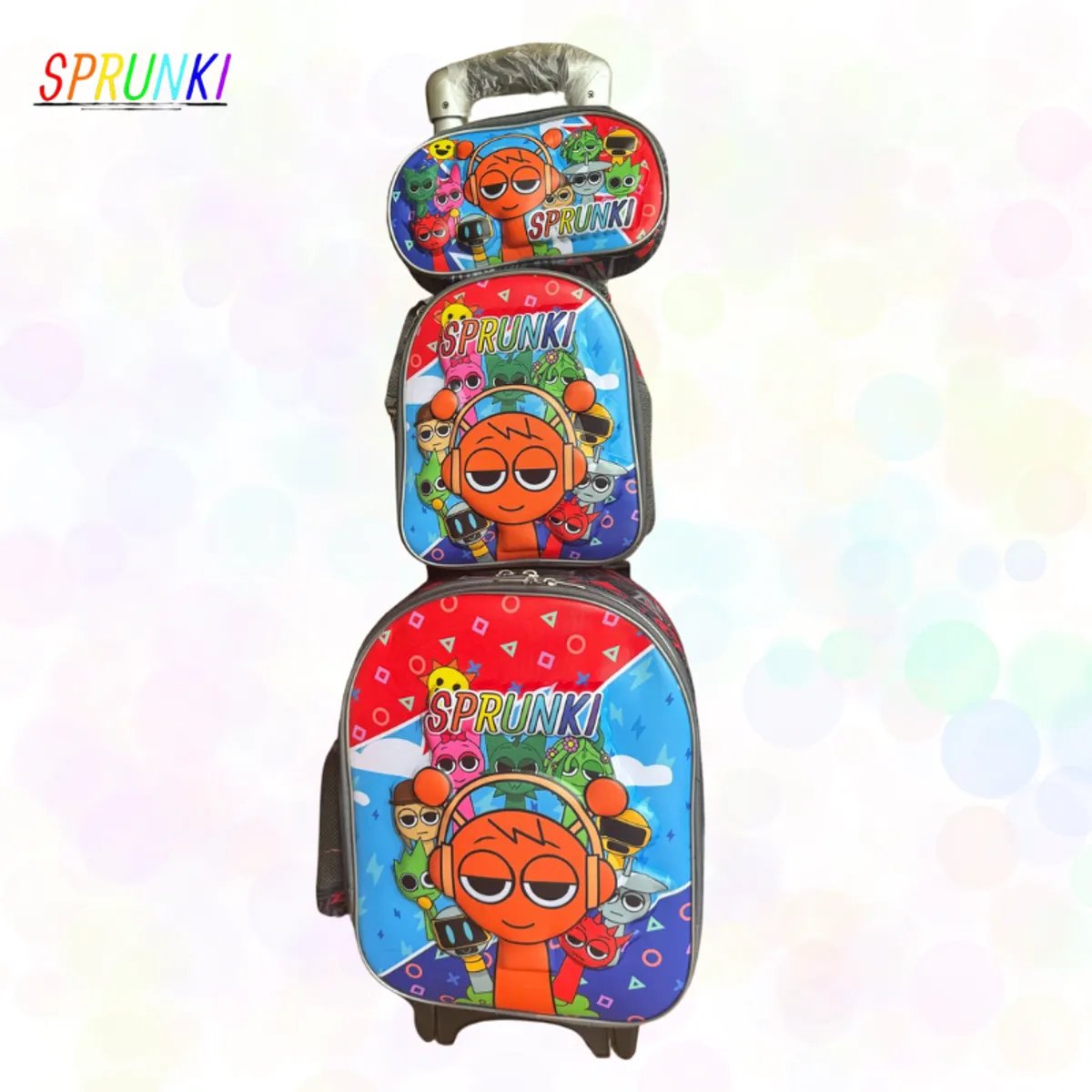 GENERICO - MOCHILA SPRUNKI TRES PIEZAS