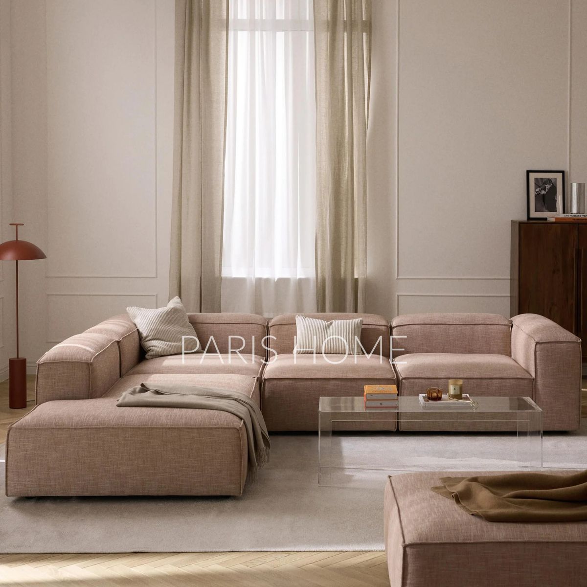 GENERICO - Seccional Izquierdo Rinconera Grande Monarch Lino - Rojo Oxido