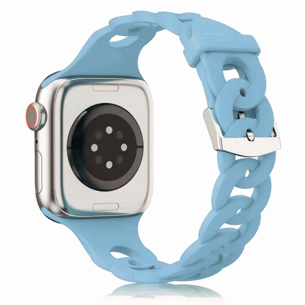 GENERICO - CORREA SOFT TRENZADA PARA WATCH 44-45-46 y 49 mm CELESTE