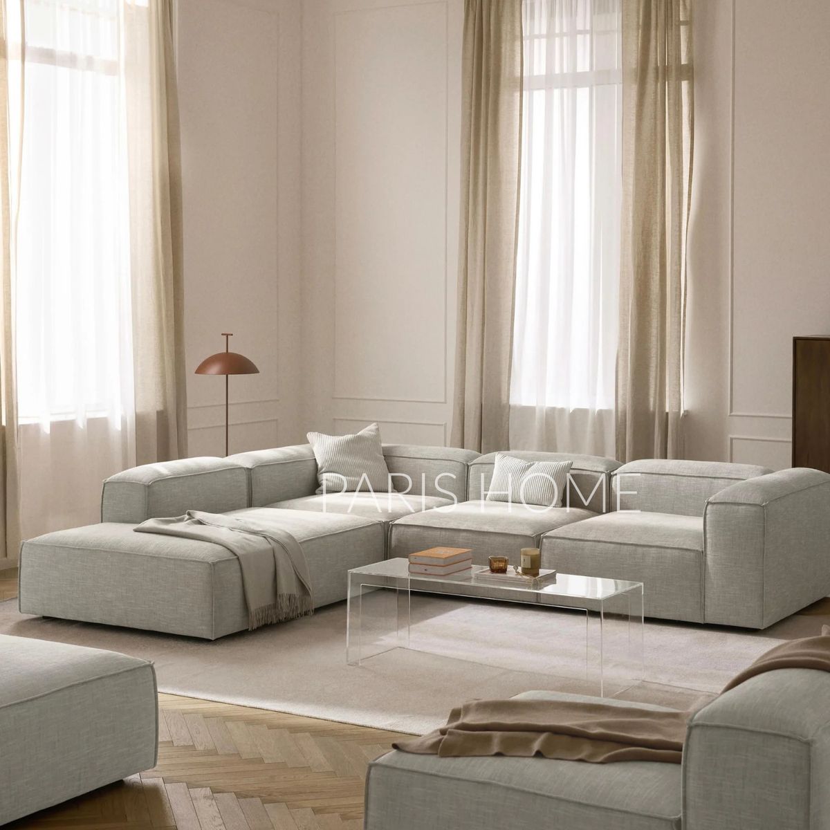 GENERICO - Seccional Izquierdo Rinconera Grande Monarch Lino - Gris