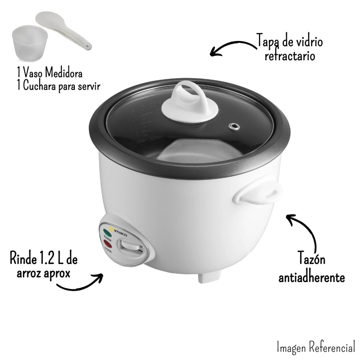 IMACO - Olla Arrocera Imaco 1.2 Litros