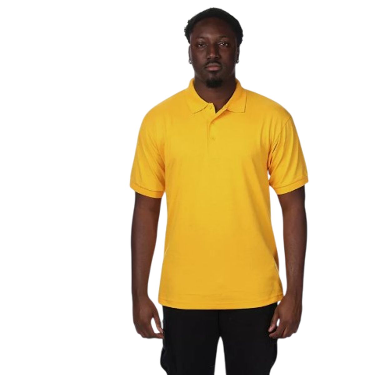 GENERICO - POLO CAMISERO MANGA CORTA AMARILLO ORO