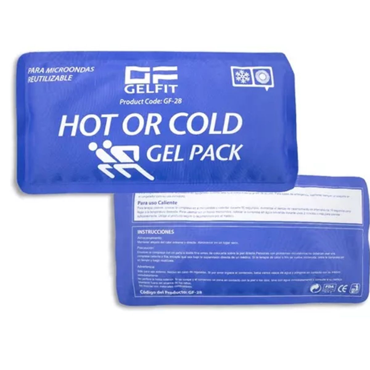 GENERICO - Compresas de gel terapéuticas / frío, calor / 17 cm x 29 cm