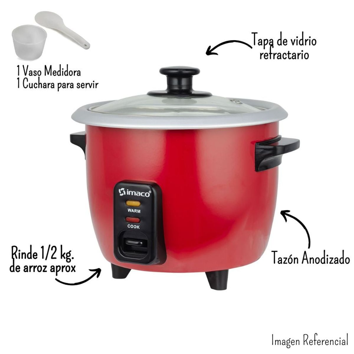 IMACO - Olla Arrocera Imaco de 0.6 Lt -RC006R