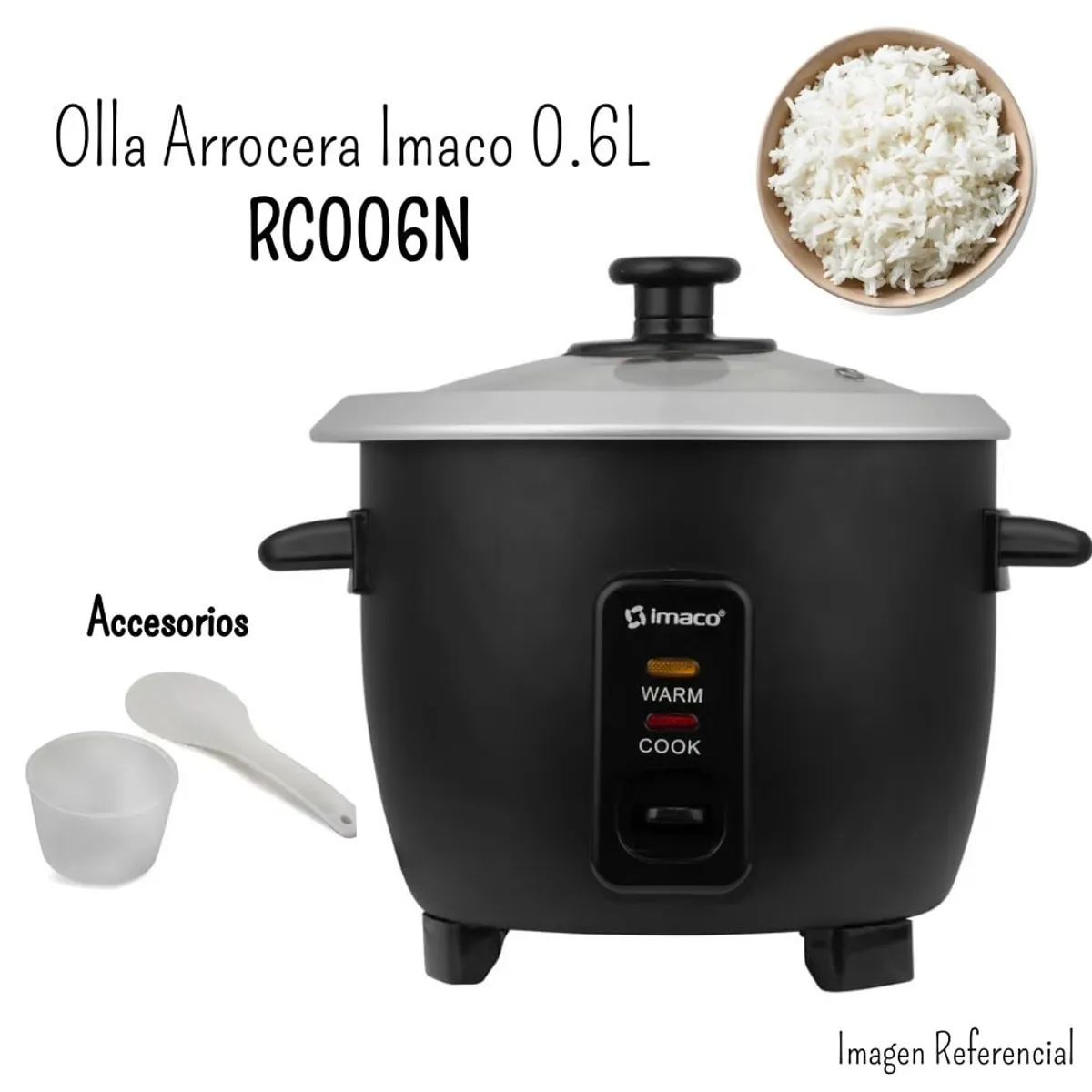 IMACO - Olla Arrocera Imaco de 0.6 Lt -RC006N
