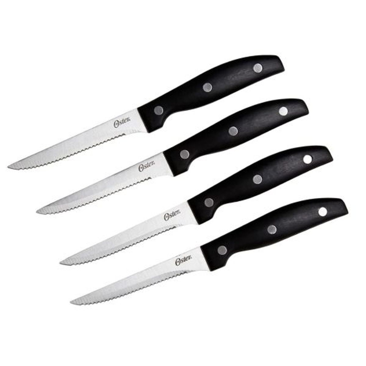 OSTER - Set de Cuchillos Oster® 4Pzs GRANGER Acero Inoxidable Negro 75681 04